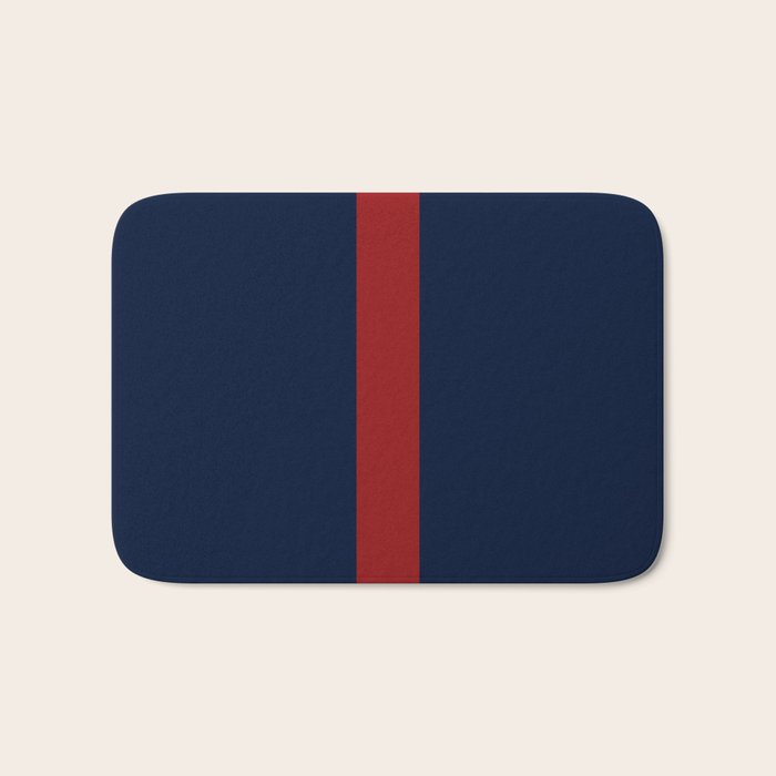 Navy Red Bath Mat Gallery Image 1