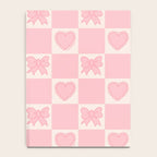 Pink Bow Checkered Print Notebook Gallery Image 4
