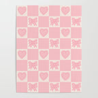 Pink Bow Checkered Print Poster Gallery Image 4