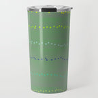 Minimal Doodle Dots in Sage Green Travel Mug Gallery Image 1