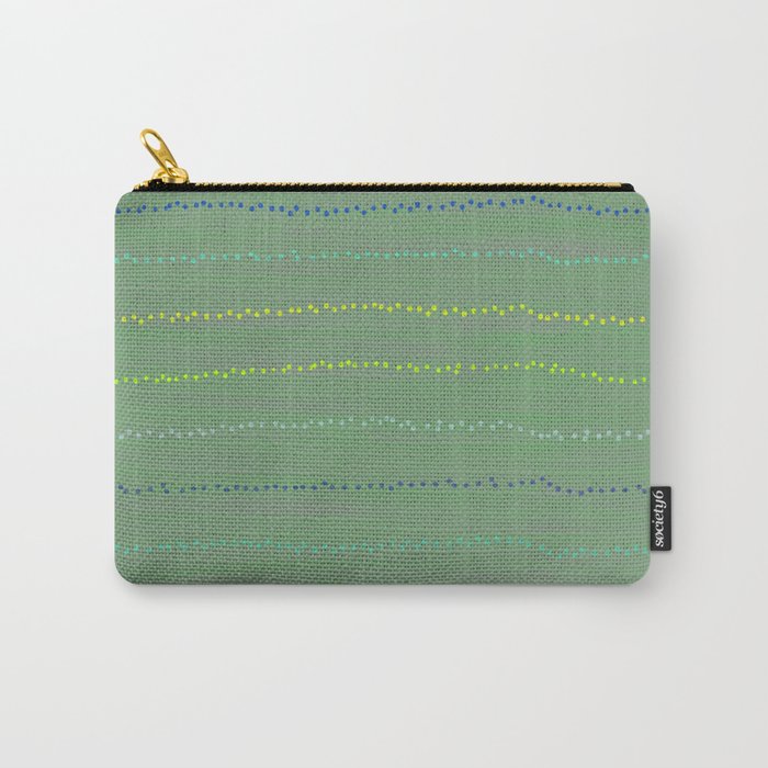 Minimal Doodle Dots in Sage Green Carry All Pouch Gallery Image 1