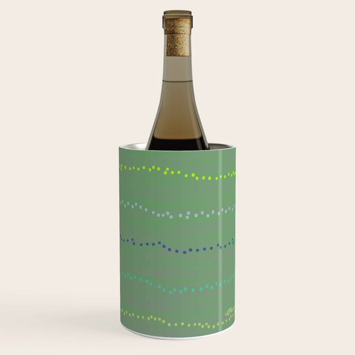 Minimal Doodle Dots in Sage Green Wine Chiller Gallery Image 3