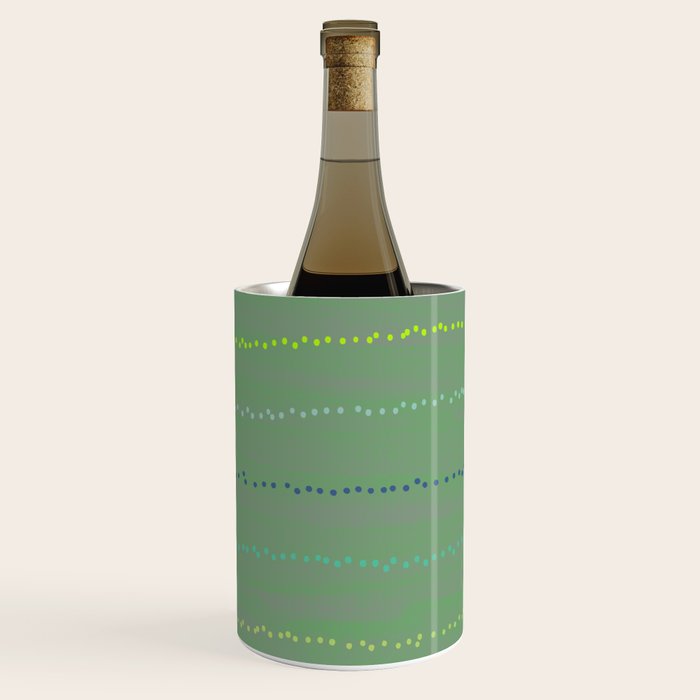 Minimal Doodle Dots in Sage Green Wine Chiller Gallery Image 2