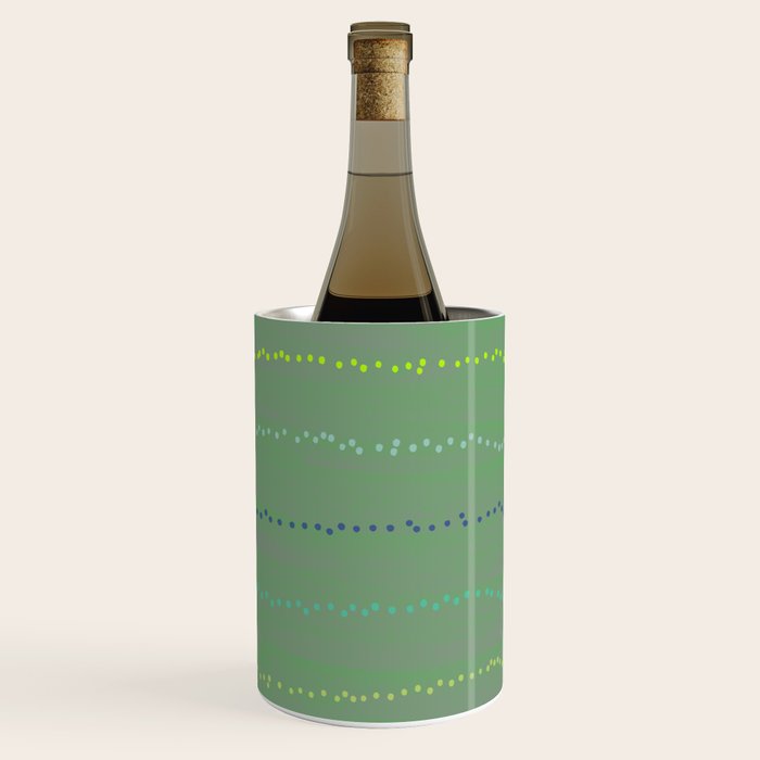 Minimal Doodle Dots in Sage Green Wine Chiller Gallery Image 1