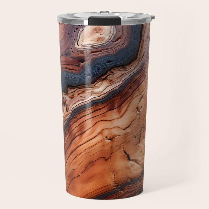 Rustic Wood Tones Travel Mug Gallery Image 1