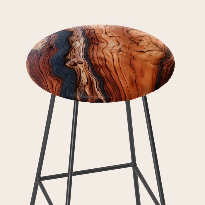 Rustic Wood Tones Stool Gallery Image 2