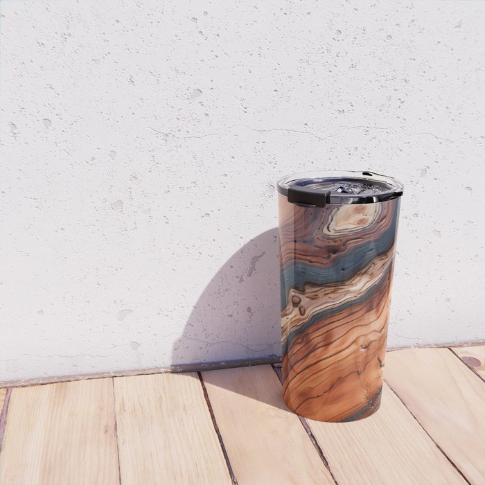 Rustic Wood Tones Travel Mug Gallery Image 4