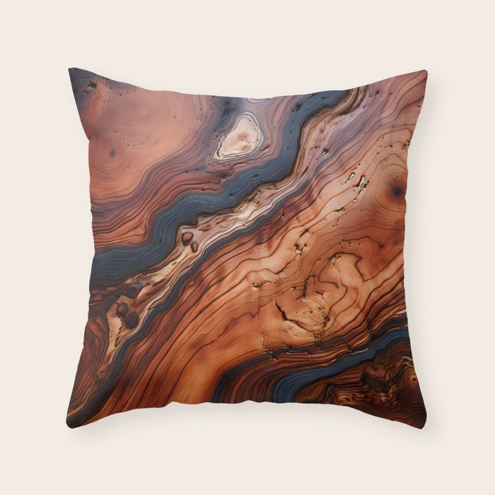 Rustic Wood Tones Throw Pillow Gallery Image 6