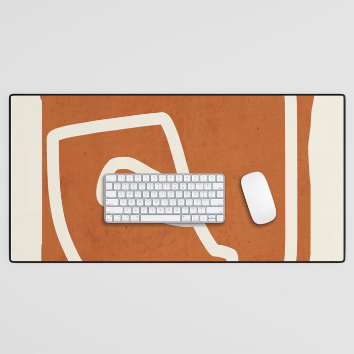 abstract minimal 57 Terracota Desk Mat Gallery Image 1