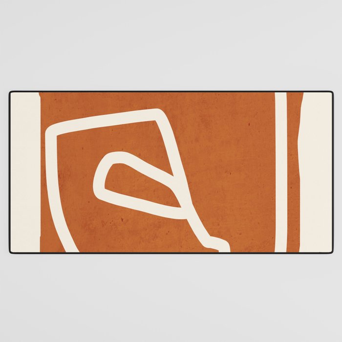 abstract minimal 57 Terracota Desk Mat Gallery Image 3