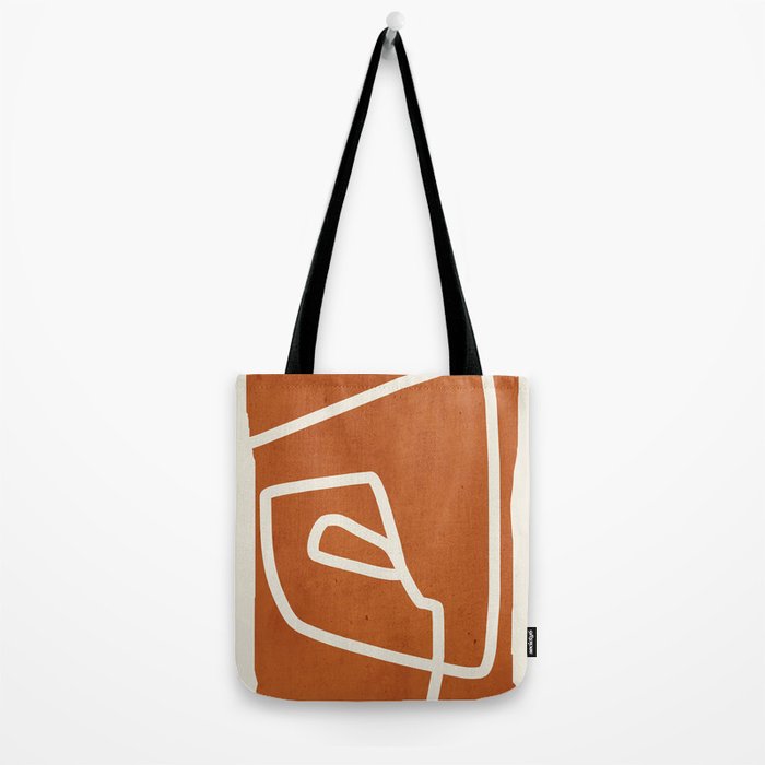 abstract minimal 57 Terracota Tote Bag Gallery Image 2