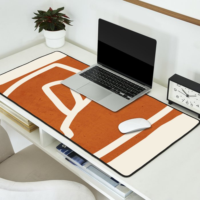 abstract minimal 57 Terracota Desk Mat Gallery Image 2