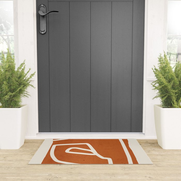 abstract minimal 57 Terracota Welcome Mat Gallery Image 3