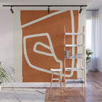 abstract minimal 57 Terracota Wall Mural Gallery Image 1
