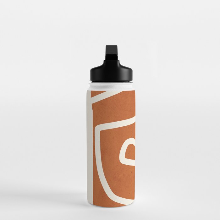 abstract minimal 57 Terracota Water Bottle Gallery Image 3