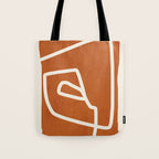 abstract minimal 57 Terracota Tote Bag Gallery Image 1
