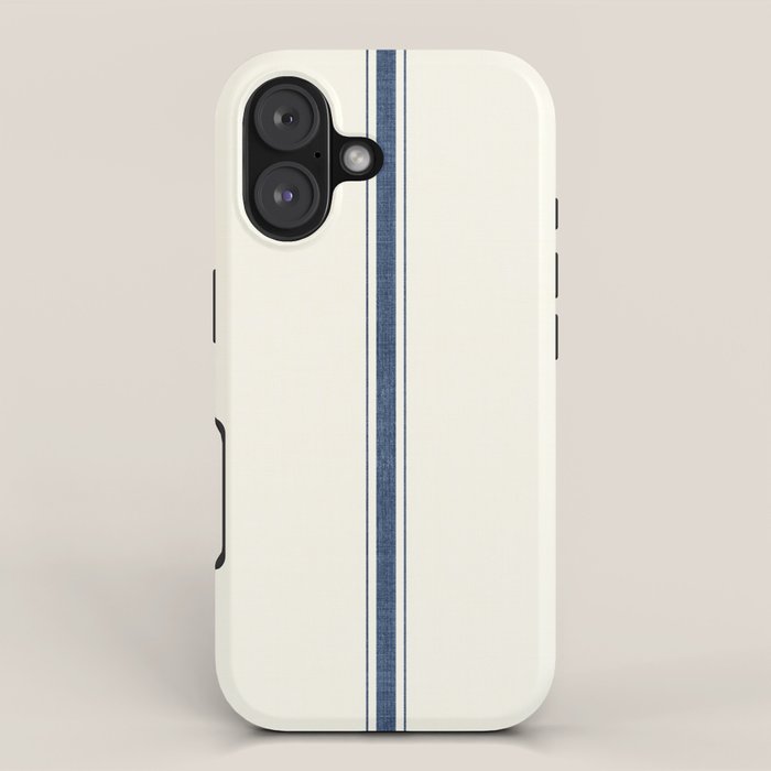 Farmhouse Stripe in Navy Blue iPhone Case Gallery Image 1