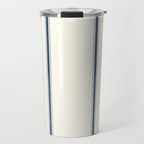 Farmhouse Stripe in Navy Blue Travel Mug Gallery Image 1