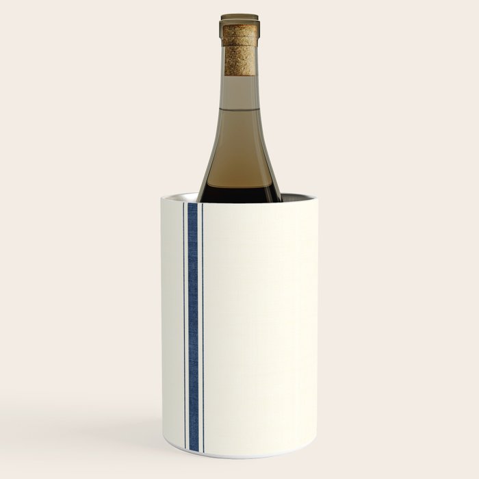 Farmhouse Stripe in Navy Blue Wine Chiller Gallery Image 2