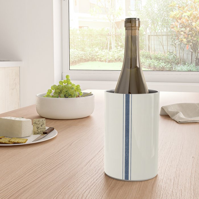 Farmhouse Stripe in Navy Blue Wine Chiller Gallery Image 4