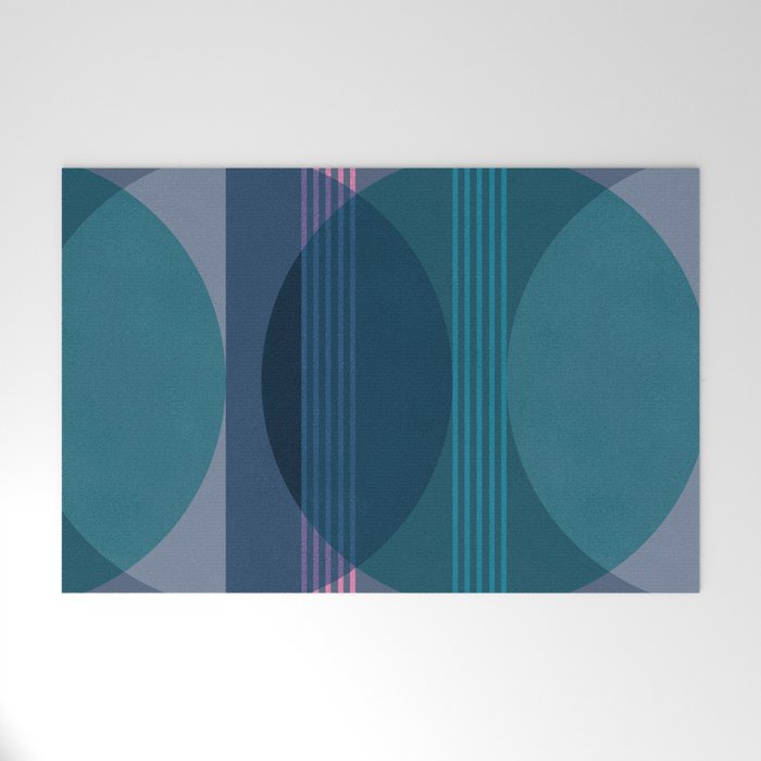Abstraction_BLUE_LANDSCAPE_MOONLIGHT_NATURE_POP_ART_)521A Welcome Mat Gallery Image 1