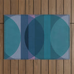 Abstraction_BLUE_LANDSCAPE_MOONLIGHT_NATURE_POP_ART_)521A Outdoor Rug Gallery Image 1