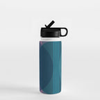 Abstraction_BLUE_LANDSCAPE_MOONLIGHT_NATURE_POP_ART_)521A Water Bottle Gallery Image 1