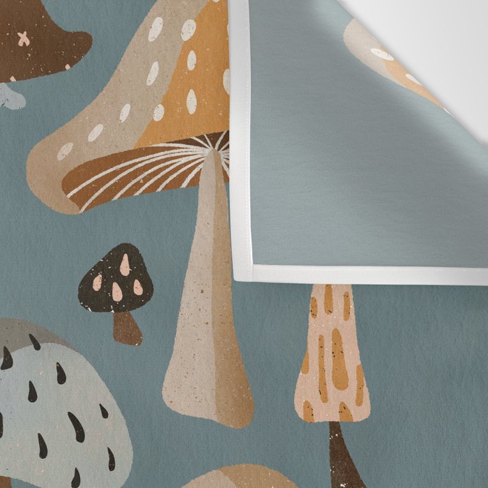 Mushroom Collection â Neutral Palette Wall Tapestry Gallery Image 3