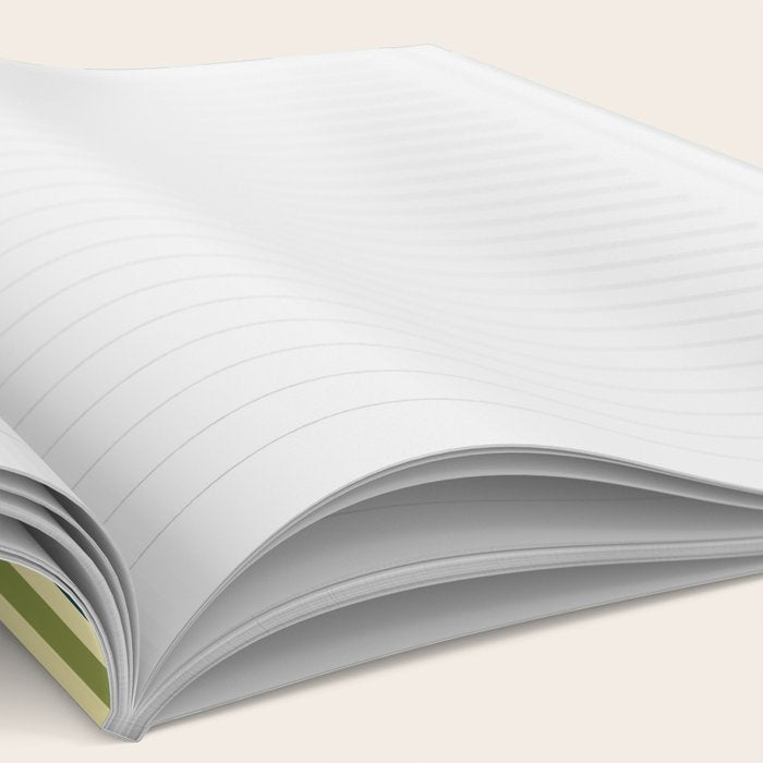 Vertical Stripes Blue Aqua Olive Vanilla Notebook Gallery Image 2