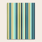 Vertical Stripes Blue Aqua Olive Vanilla Notebook Gallery Image 4