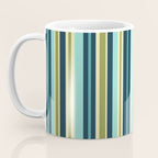 Vertical Stripes Blue Aqua Olive Vanilla Coffee Mug Gallery Image 3