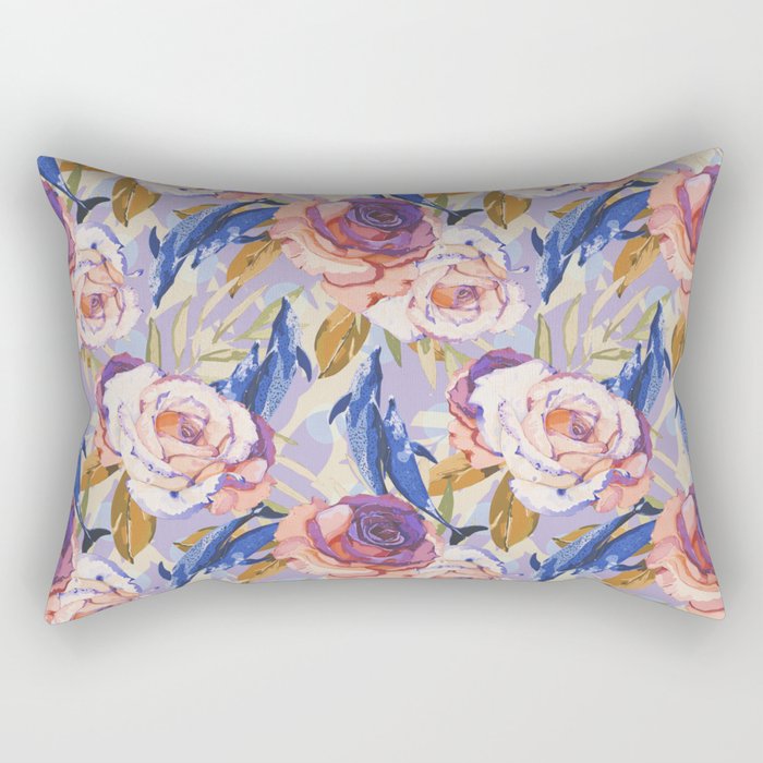 Dolphins in the roses A Rectangular Pillow Gallery Image 1