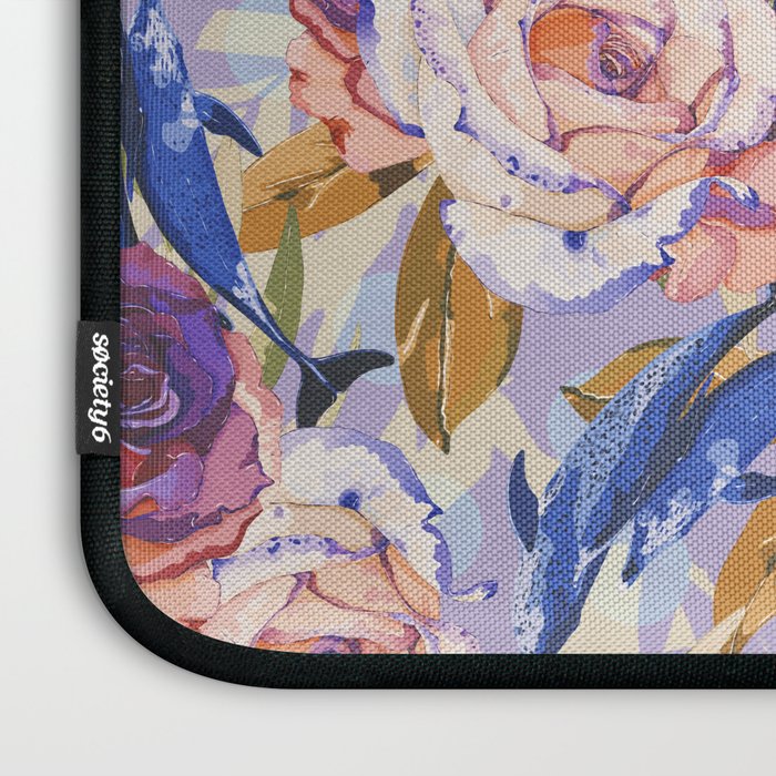Dolphins in the roses A Laptop Sleeve Gallery Image 3