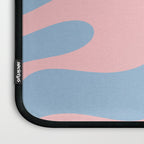 Soft Curves Retro Modern Abstract Pattern in Pastel Pink and Light Blue Laptop Sleeve Gallery Image 3