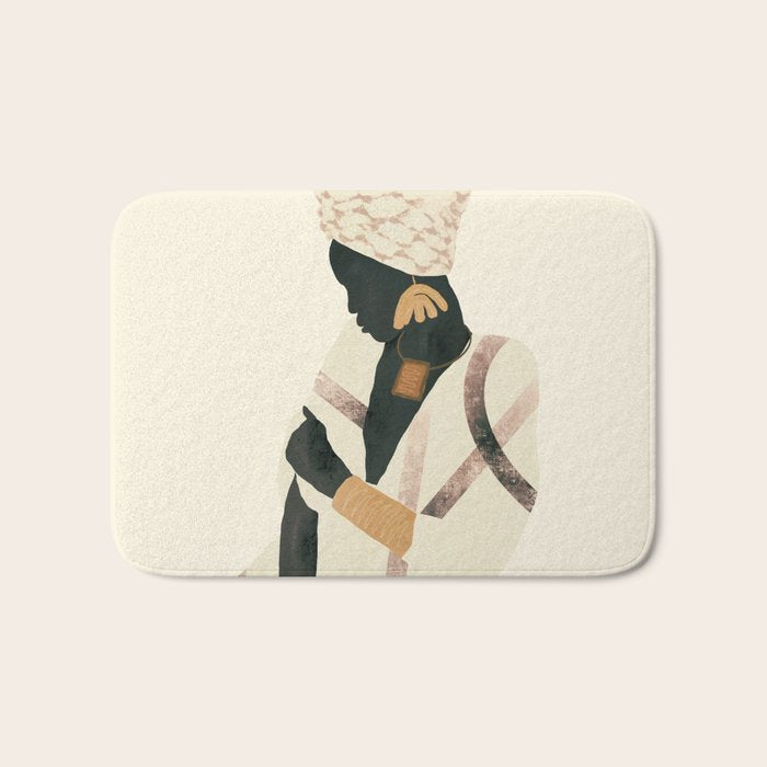 African Woman 2 Bath Mat Gallery Image 1