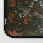 Flowers in a Chantilly Vase (c.1760) painting in high resolution by Louis Tessier.  Laptop Sleeve Gallery Image 3