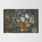 Flowers in a Chantilly Vase (c.1760) painting in high resolution by Louis Tessier.  Rug Gallery Image 2