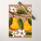 Pears Botanical Art 2 Wrapping Paper Gallery Image 1