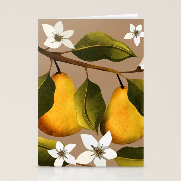 Pears Botanical Art 2 Stationery Card Gallery Image 1