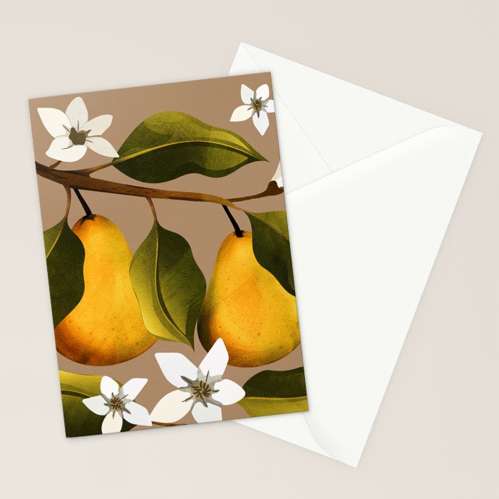 Pears Botanical Art 2 Stationery Card Gallery Image 2