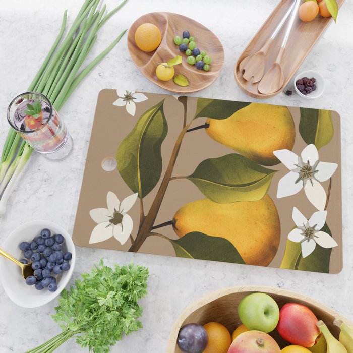 Pears Botanical Art 2 Cutting Board Gallery Image 2