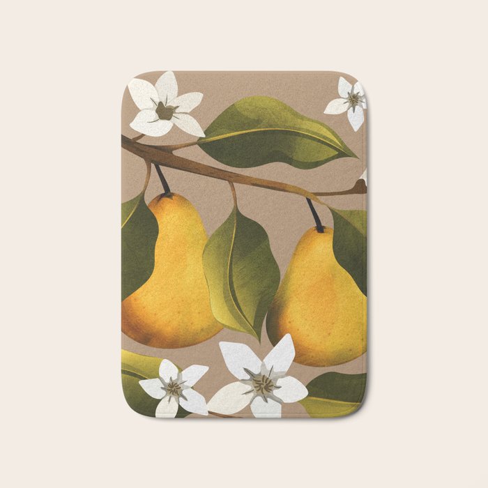 Pears Botanical Art 2 Bath Mat Gallery Image 1