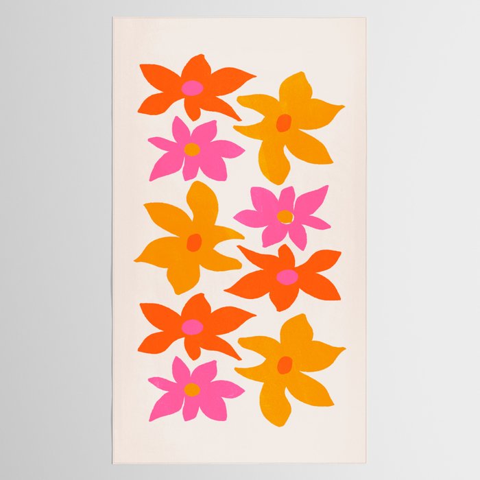 Abstract Summer Flowers Tablecloth Gallery Image 2