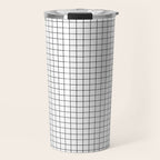 White Grid Black Line Travel Mug Gallery Image 1