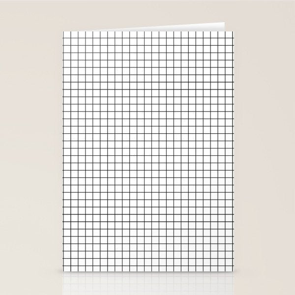 White Grid Black Line Stationery Card Gallery Image 2