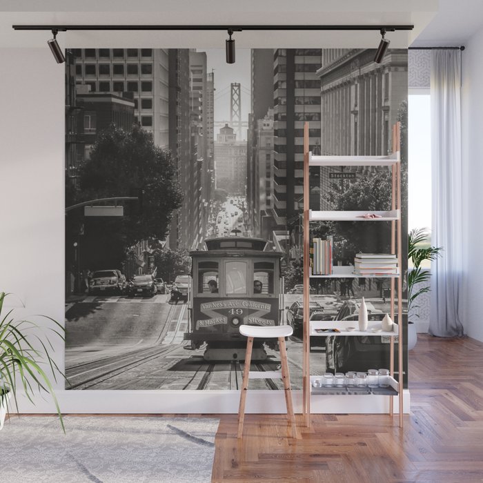 San Francisco Cable Car Wall Mural Gallery Image 1