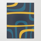 Fine Loops Mid Century Modern Pattern Blue Orange Mustard Notebook Gallery Image 4