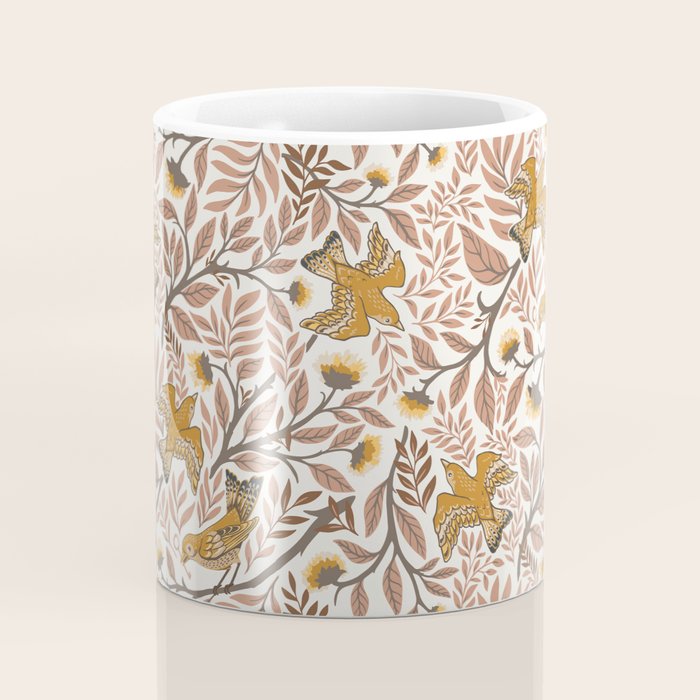 Secret Garden Birds - Neutral  Coffee Mug Gallery Image 4