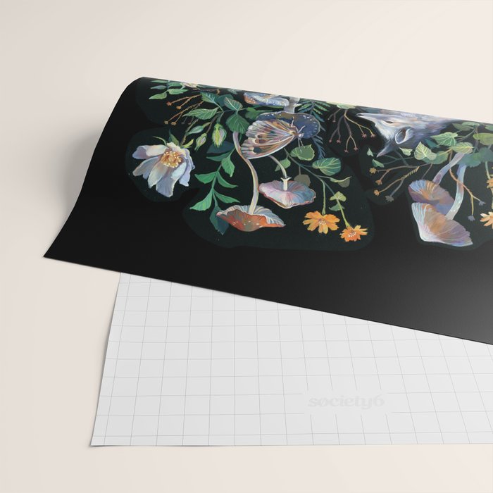 White Fox Garden Wrapping Paper Gallery Image 2