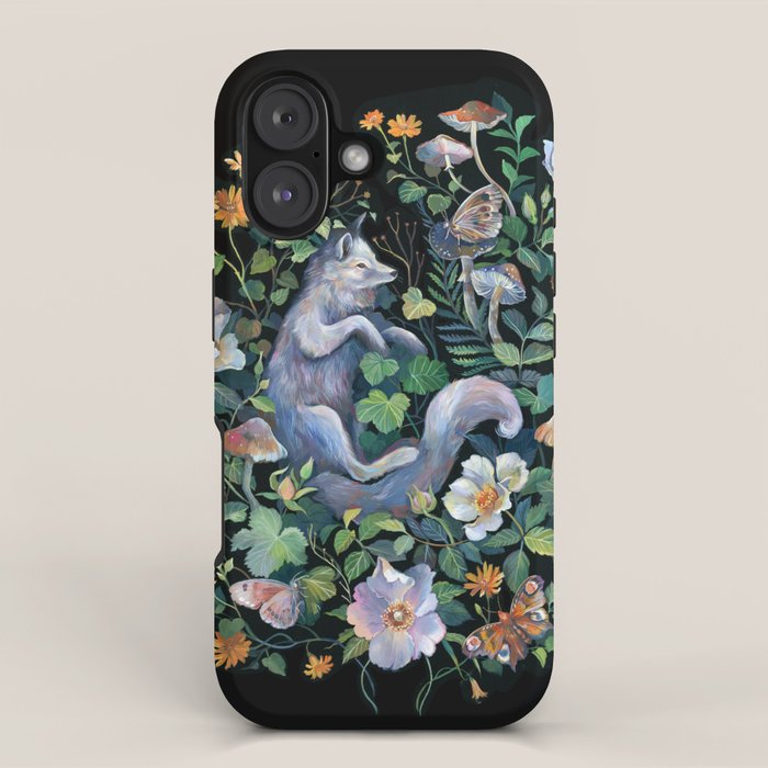 White Fox Garden iPhone Case Gallery Image 1
